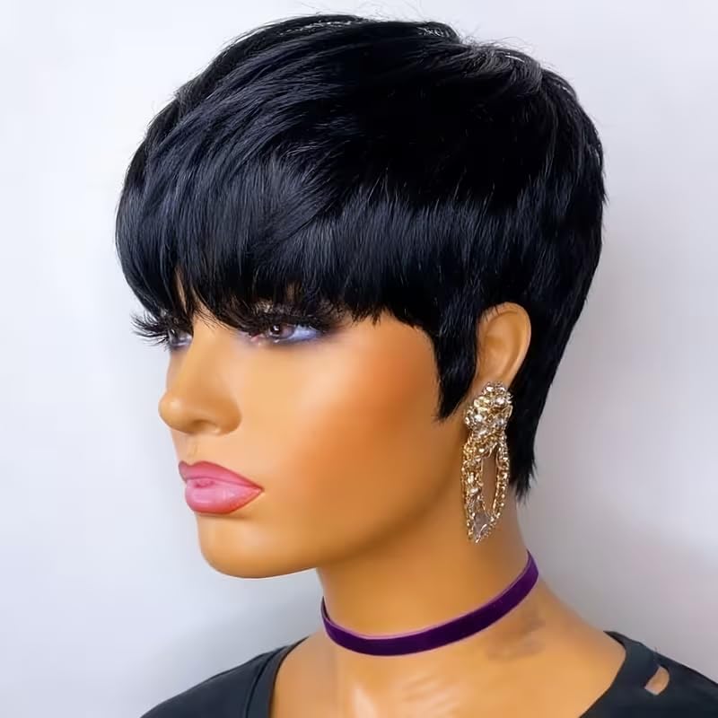 Short Pixie Cut Wig Human Hair Cheap - Short Pixie Cut Human Hair Wigs