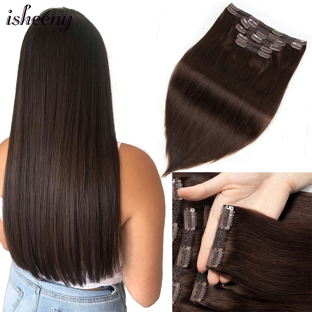 Seamless Clip In Hair Extensions Human Hair - Isheeny 140-240G Volume Clip In Human