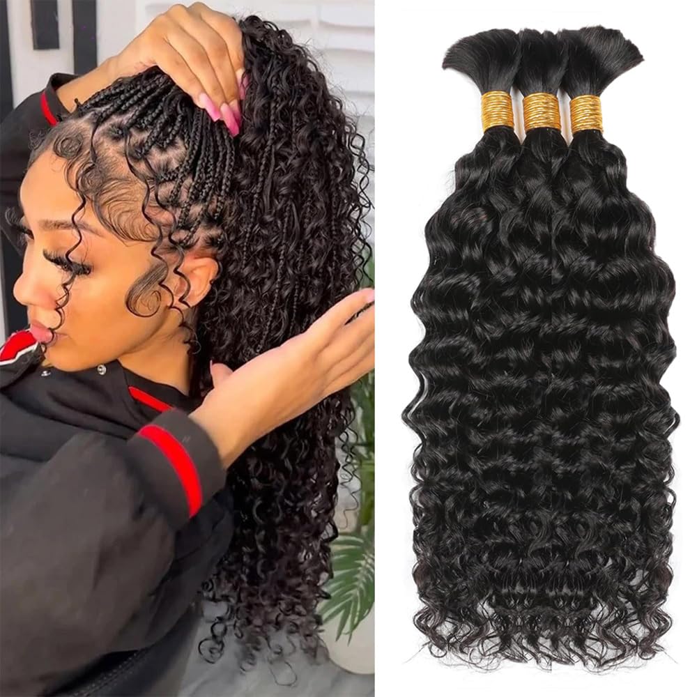 Water Wave Human Braiding Hair - Water Wave Bulk Human Hair For Braiding recension och pris