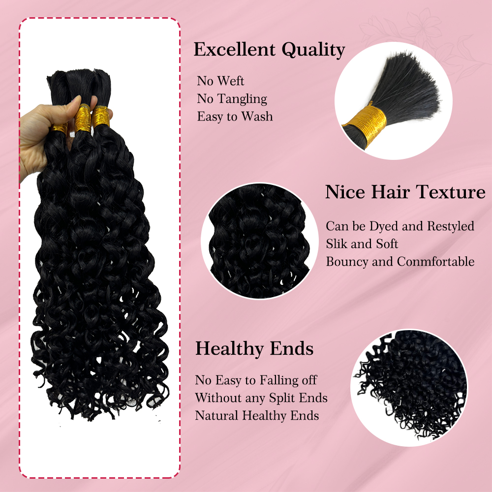 Ali Queen Hair Water Wave Bulk - Water Wave Bulk Human Hair For Braiding recension och pris
