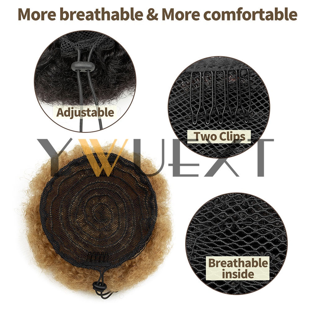 YWUEXT Honey Gold Afro Kinky P - Drawstring Afro Curly Puff Ponytail recension och pris