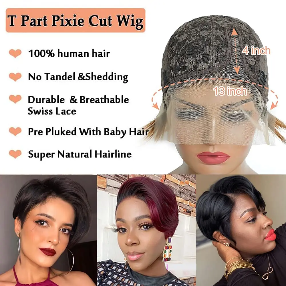 Short Pixie Cut Human Hair Wig - Short Pixie Cut Wig Human Hair Cheap recension och pris