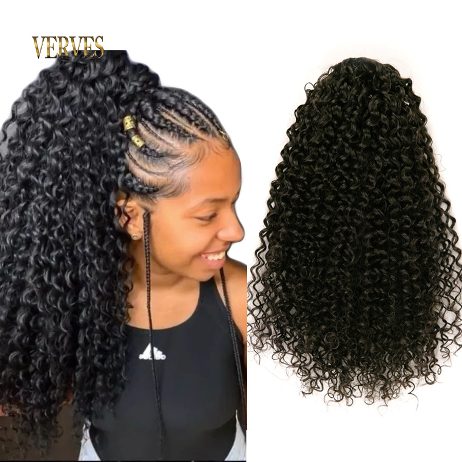 VERVES Synthetic Drawstring Pu - Drawstring Afro Curly Puff Ponytail recension och pris