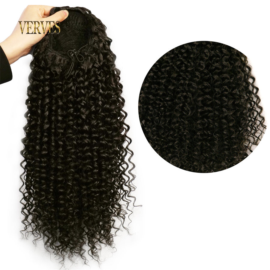 VERVES Synthetic Drawstring Pu - Drawstring Afro Curly Puff Ponytail recension och pris