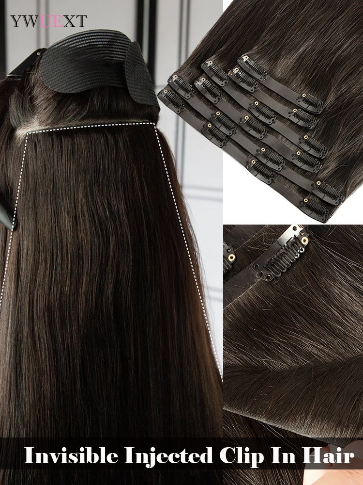 Invisible Clip in Hair Extensi - Seamless Clip In Hair Extensions Human Hair recension och pris