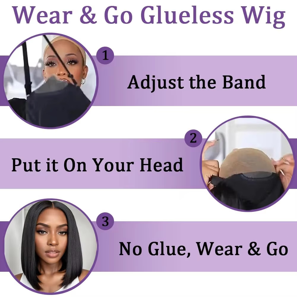 Glueless Wigs Human Hair Pre P - Glueless Wear And Go Human Hair Wig recension och pris