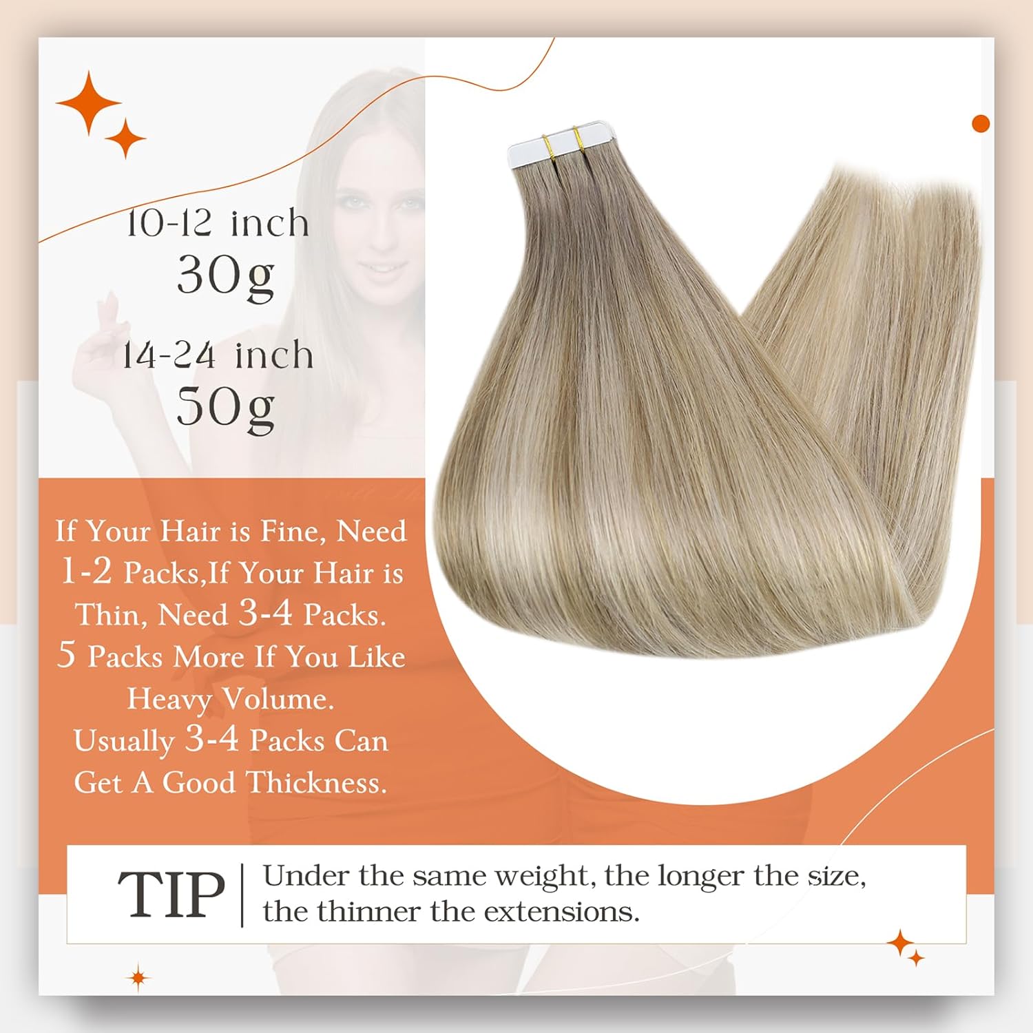 Full Shine Tape In Human Hair  - Invisible Tape In Extensions Real Hair recension och pris
