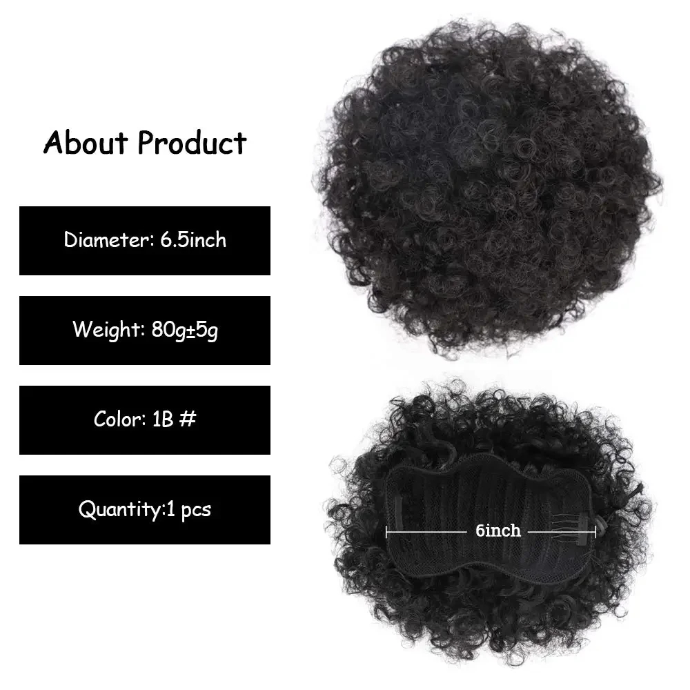 Afro Puff Drawstring Ponytail  - Drawstring Afro Curly Puff Ponytail recension och pris