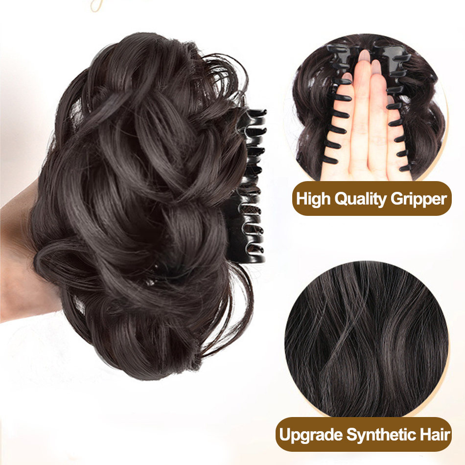 Synthetic Messy Bun Hair Piece - Claw Clip Messy Bun Hair Piece recension och pris