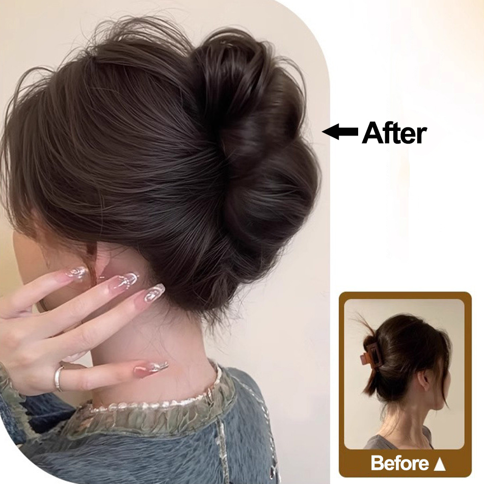 Synthetic Messy Bun Hair Piece - Claw Clip Messy Bun Hair Piece recension och pris