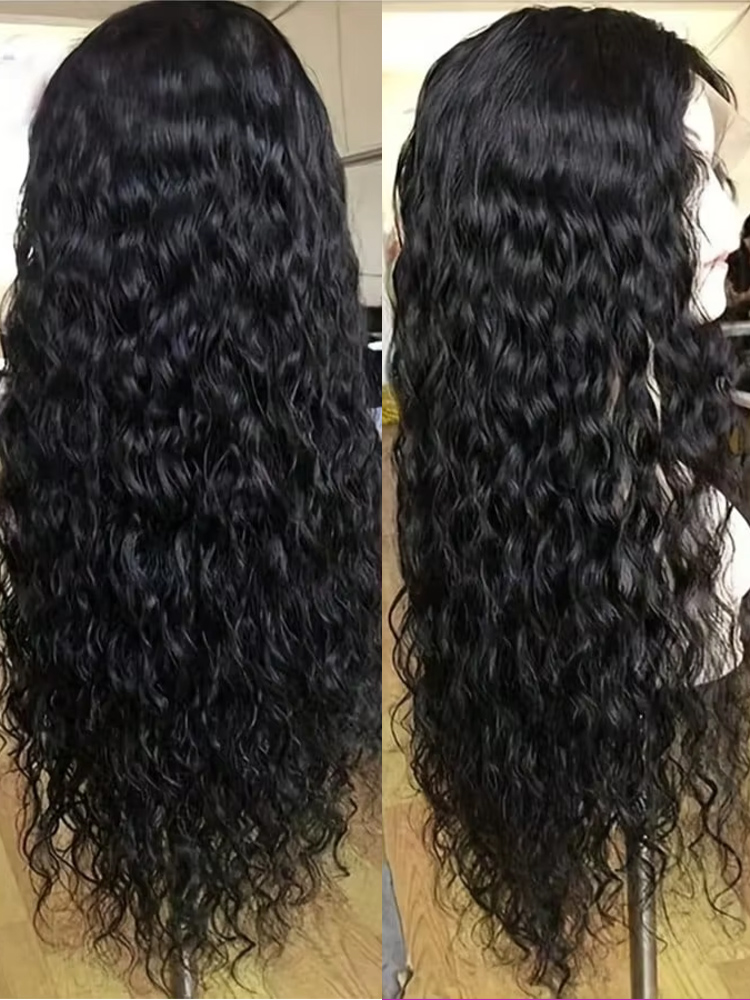 250 Density Deep Wave 4x4 Lace - Water Wave Bulk Human Hair For Braiding recension och pris