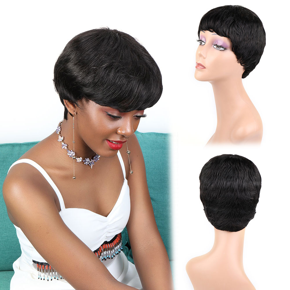 Bliss Short Human Hair Wigs Pi - Short Pixie Cut Wig Human Hair Cheap recension och pris