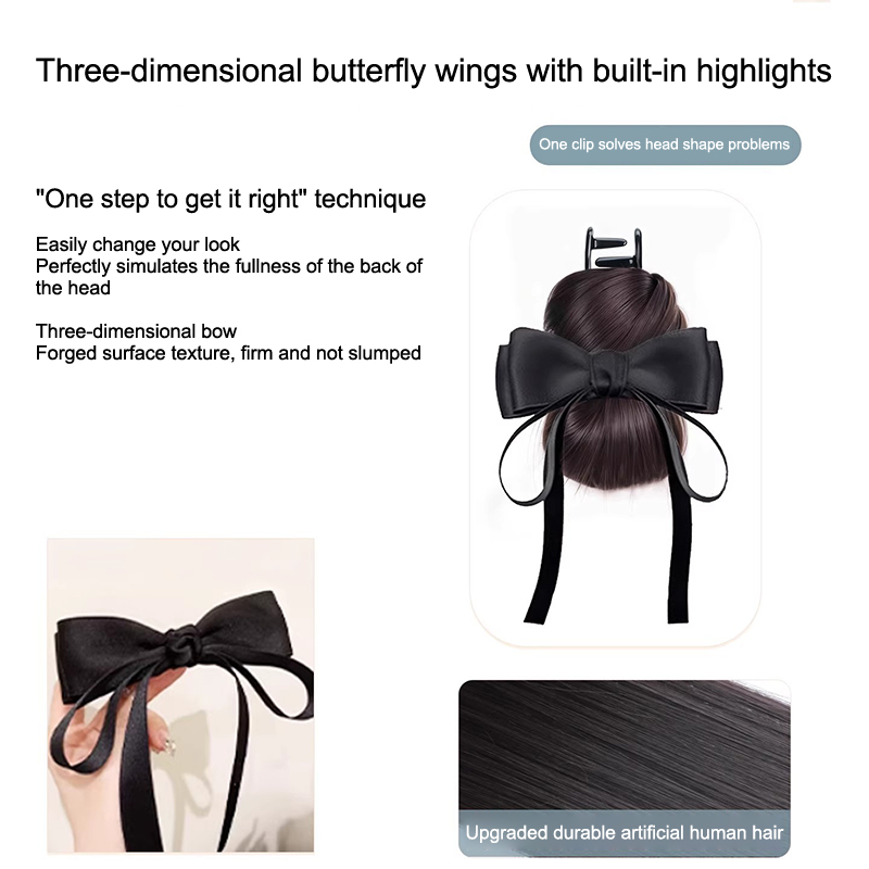 Low Bun Wig Hair Clip-In Messy - Claw Clip Messy Bun Hair Piece recension och pris