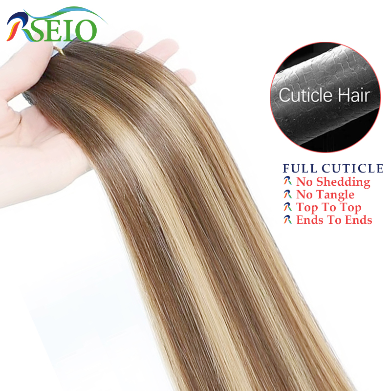RSEIO Straight Tape In Human H - Invisible Tape In Extensions Real Hair recension och pris