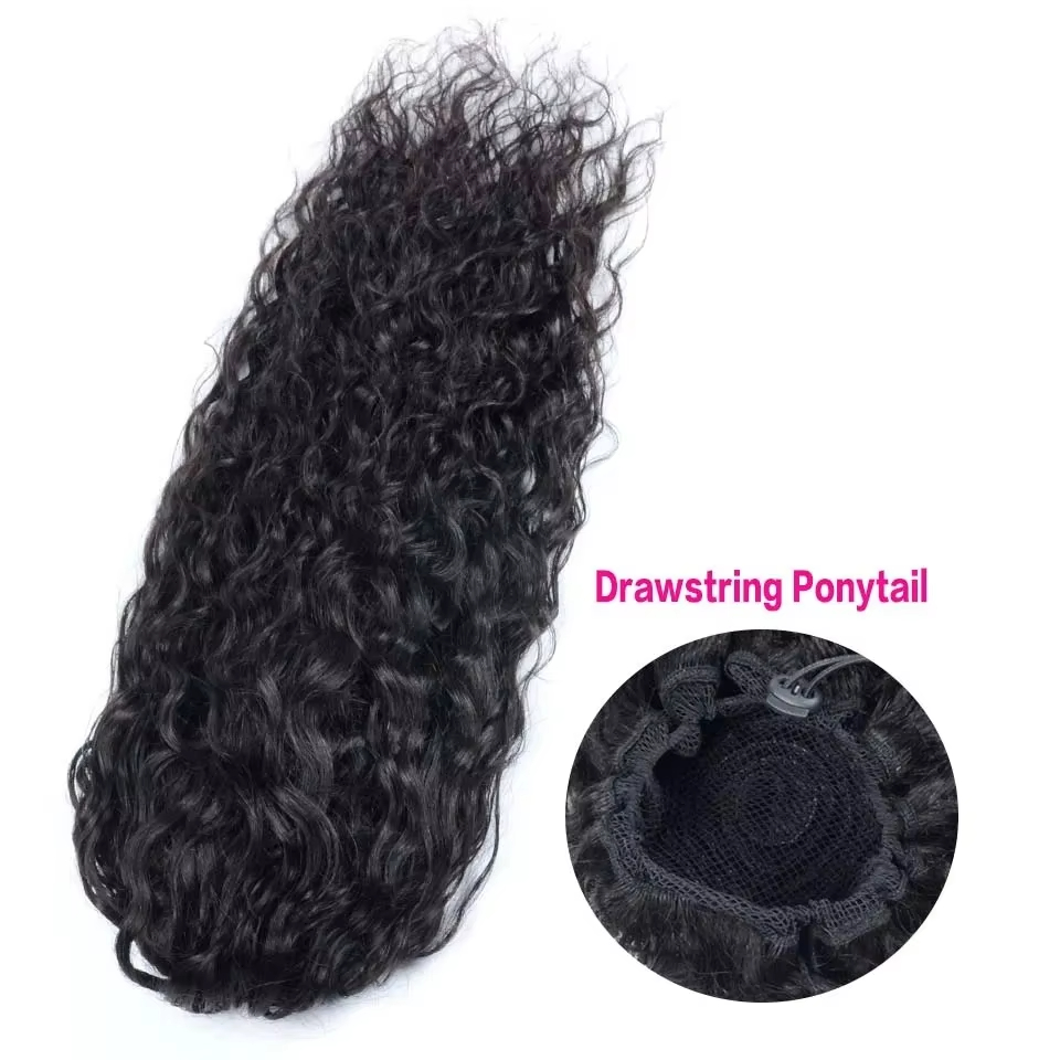 Water Wave Ponytail Human Hair - Seamless Clip In Hair Extensions Human Hair recension och pris