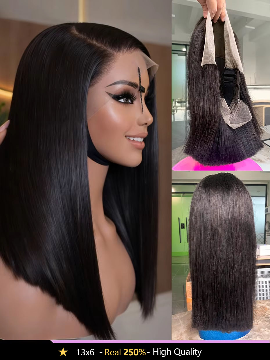 13x4 Lace Frontal 100% Human H - Glueless Wear And Go Human Hair Wig recension och pris
