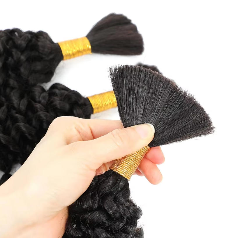 Loose Bulk Human Hair Deep Wat - Water Wave Bulk Human Hair For Braiding recension och pris