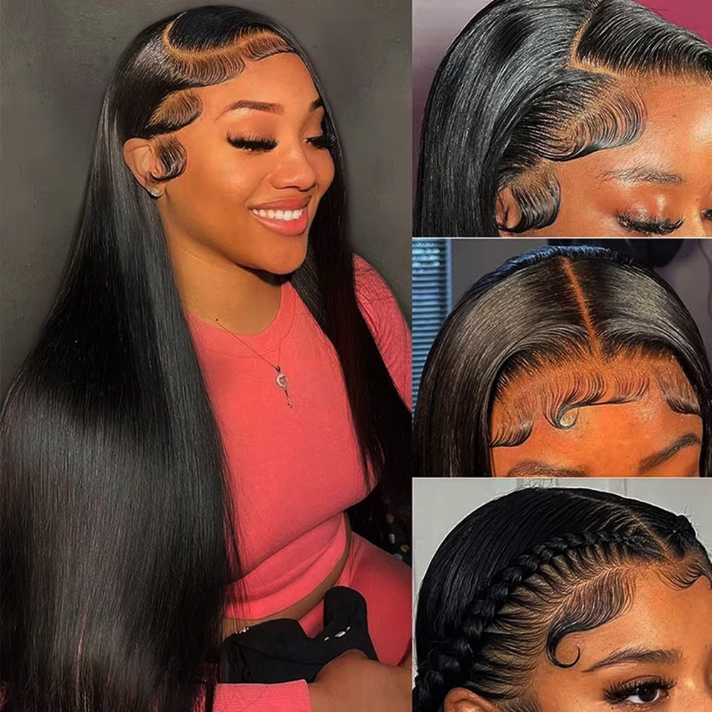 Natural Black Silky Bone Strai - Glueless Wear And Go Human Hair Wig recension och pris