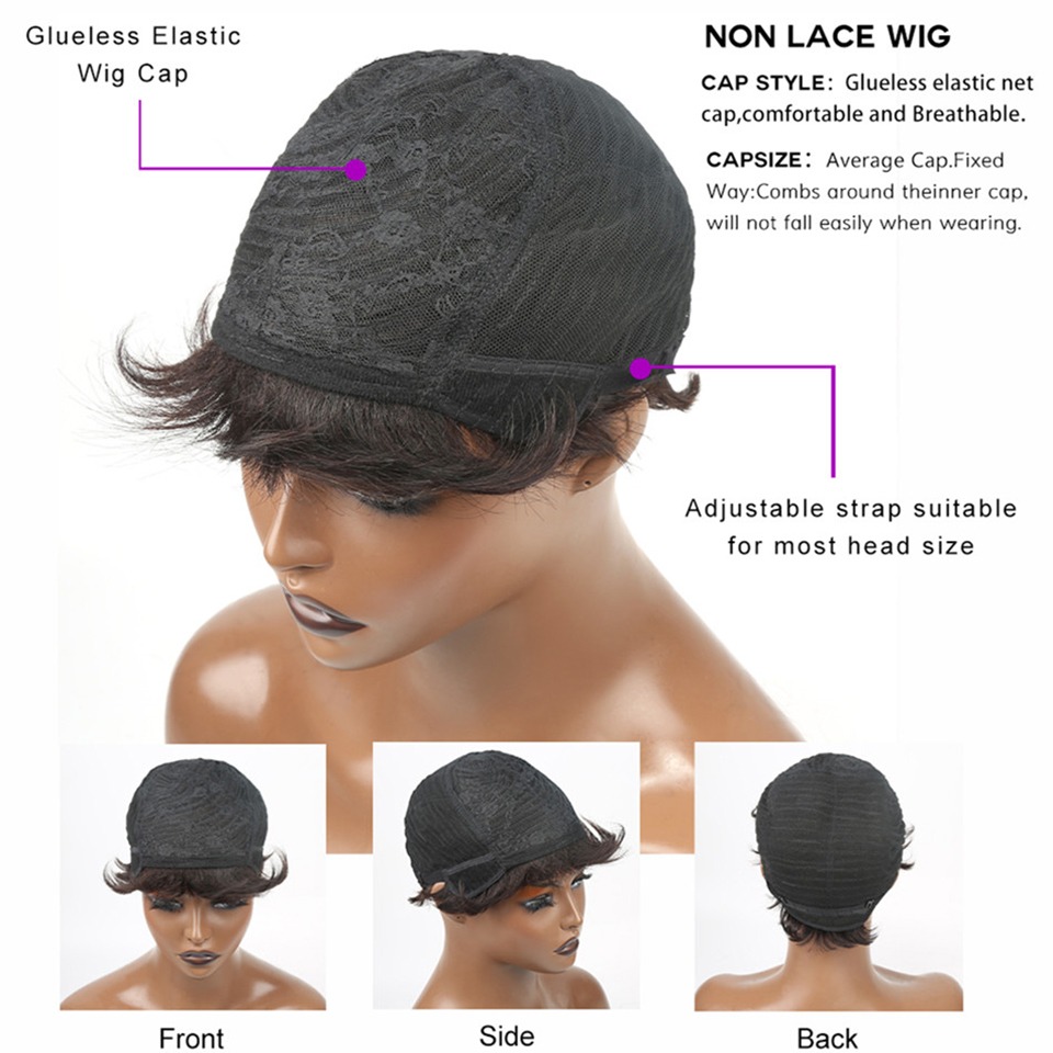 Short Human Hair Wigs Pixie Cu - Short Pixie Cut Wig Human Hair Cheap recension och pris