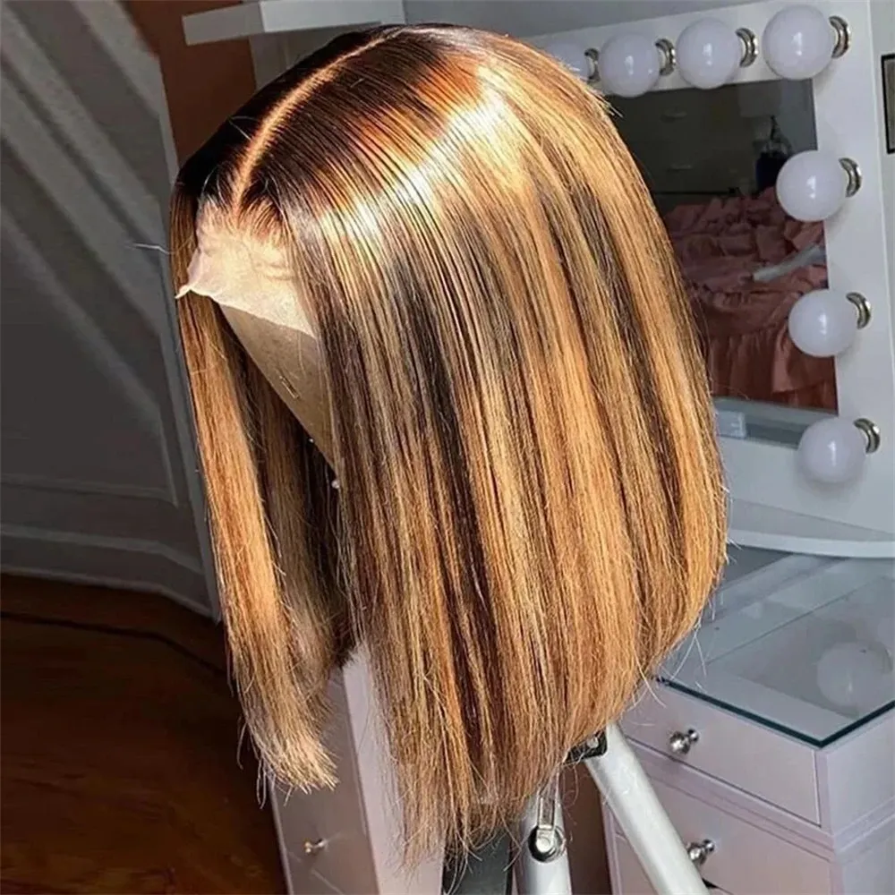 Honey Blonde Bob Wigs Human Ha - Glueless Wear And Go Human Hair Wig recension och pris