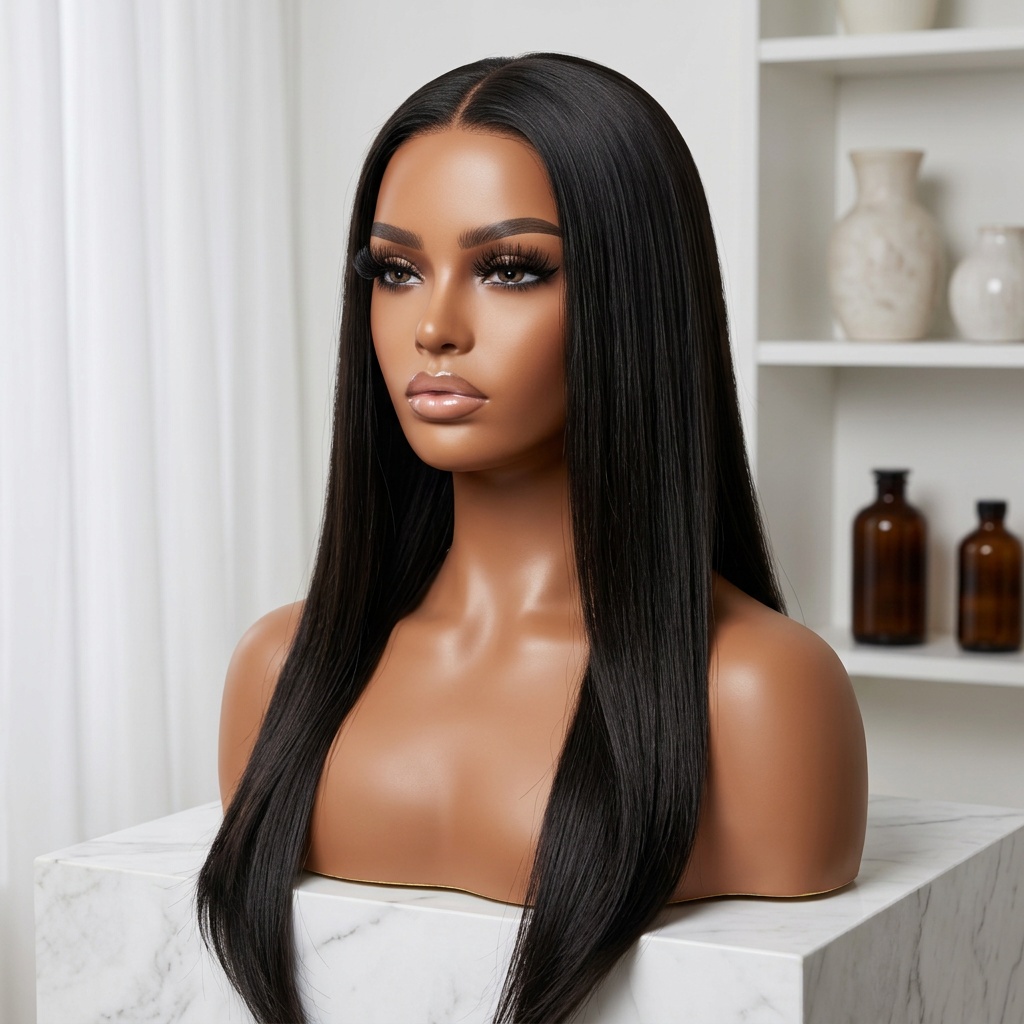 lack Long Straight Middle Part - Synthetic Wigs recension och pris