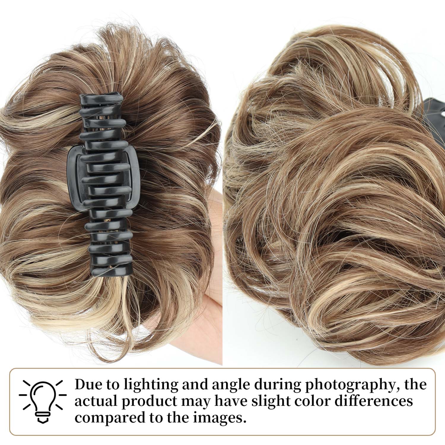 Synthetic Messy Bun Hair Piece - Claw Clip Messy Bun Hair Piece recension och pris