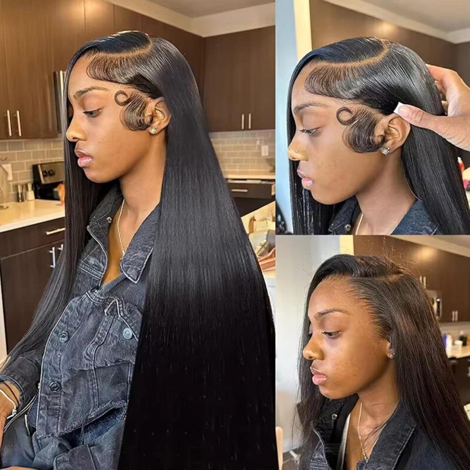 40 Inch Straight Human Hair Wi - Hd Lace Frontal Wig Human Hair Pre Plucked recension och pris