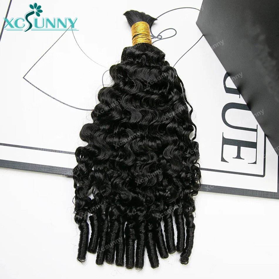 Water Curly Boho Braids Human  - Water Wave Bulk Human Hair For Braiding recension och pris