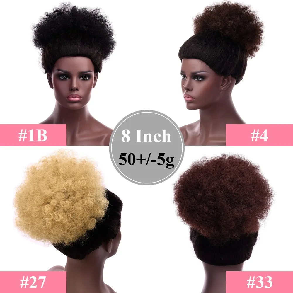 Afro Puff Drawstring Ponytail  - Drawstring Afro Curly Puff Ponytail recension och pris