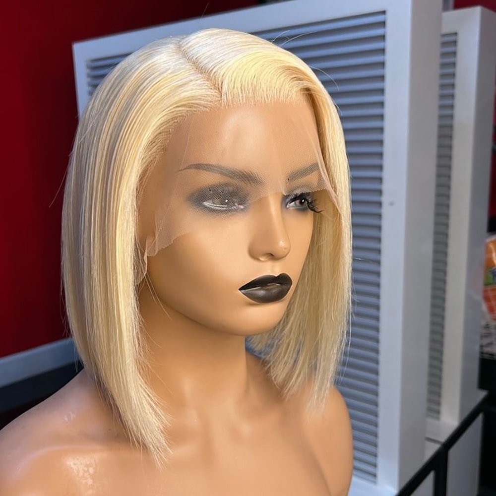 613 Blonde Straight 13x4 Lace  - Pre Parted 13X4 Lace Front Bob Wig recension och pris