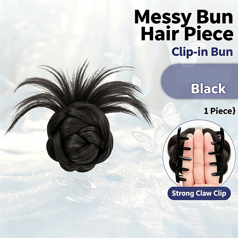 Fluffy Spiky Messy Bun Hair Pi - Claw Clip Messy Bun Hair Piece recension och pris