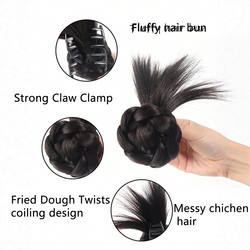 Fluffy Spiky Messy Bun Hair Pi - Claw Clip Messy Bun Hair Piece recension och pris