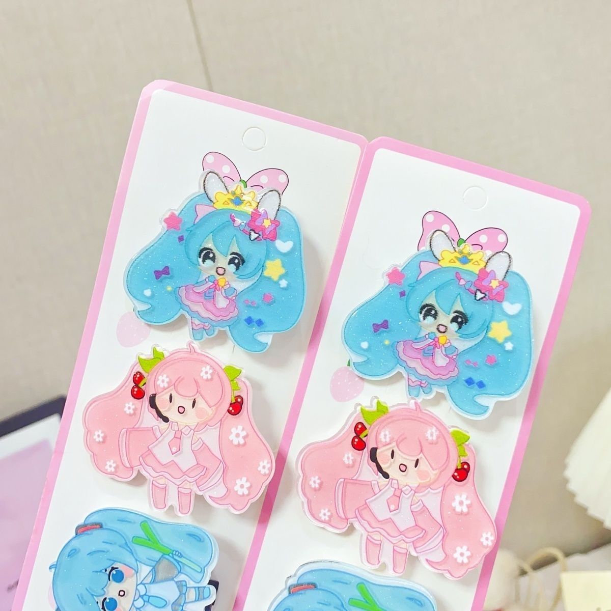 Hatsune Miku cartoon hair clip - Hair Bundles recension och pris