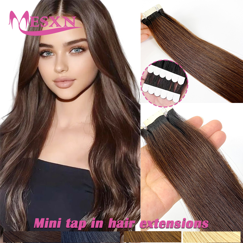 Mini Tape In Human Hair Extens - Invisible Tape In Extensions Real Hair recension och pris