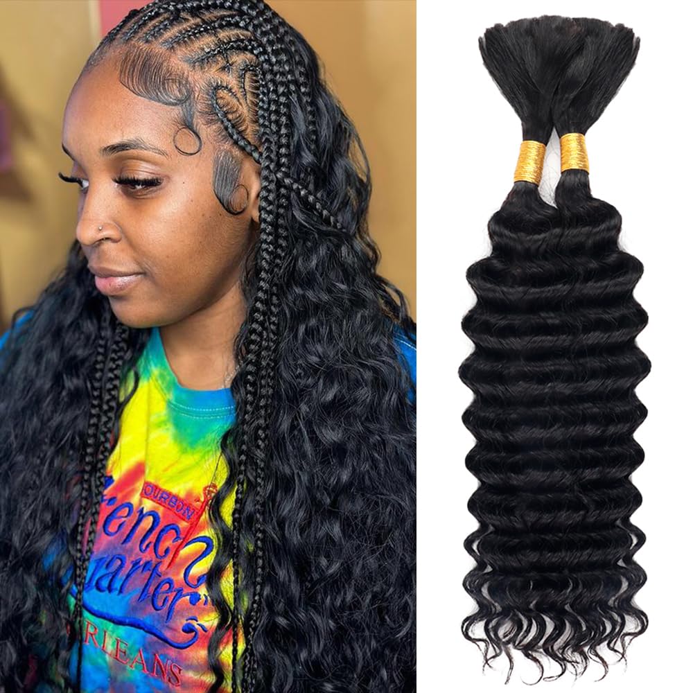 Deep Water Wave No Weft Virgin - Water Wave Bulk Human Hair For Braiding recension och pris