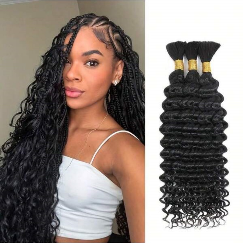 2 Bundles Water Wave Bulk Huma - Water Wave Bulk Human Hair For Braiding recension och pris