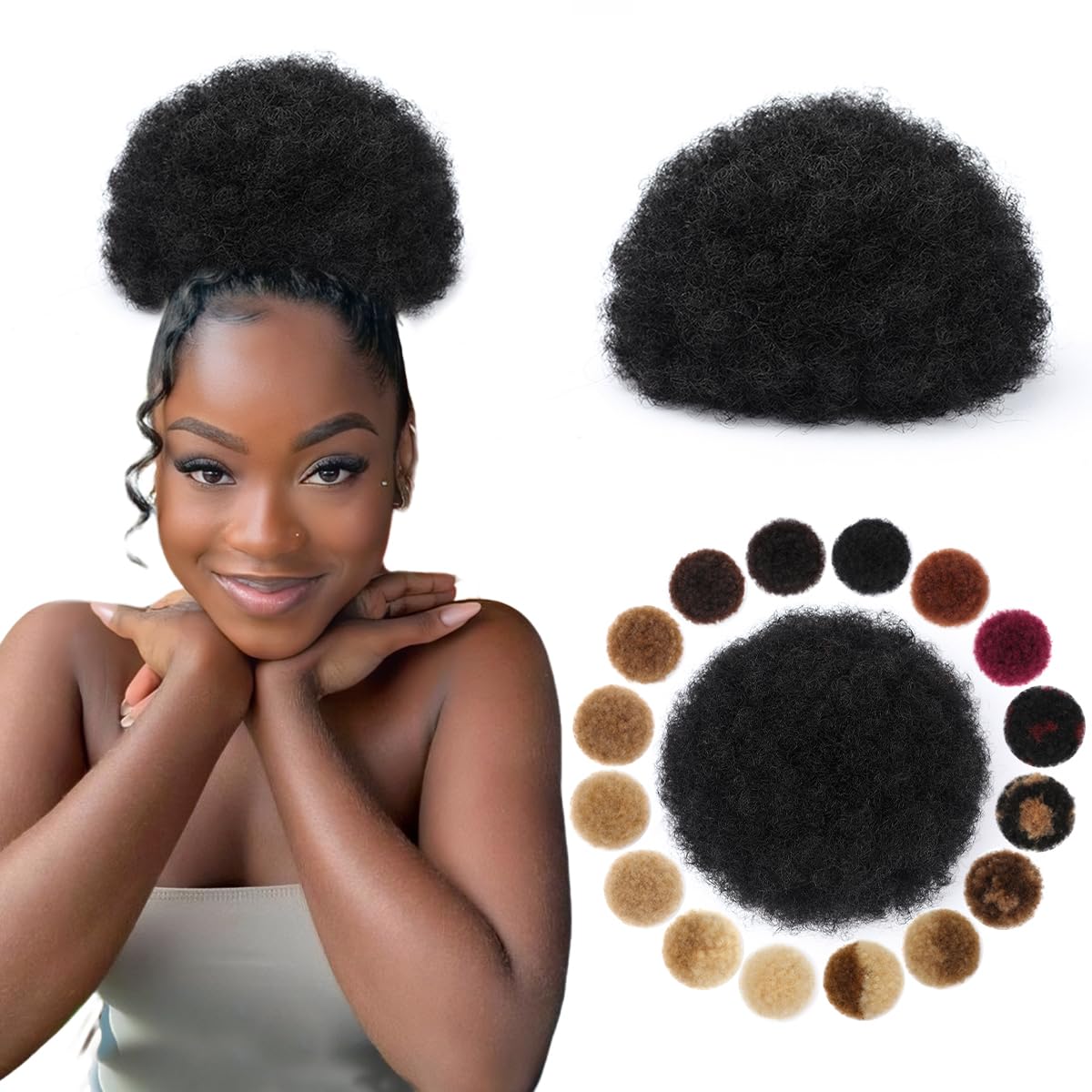 Afro Puff Synthetic Drawstring - Drawstring Afro Curly Puff Ponytail recension och pris