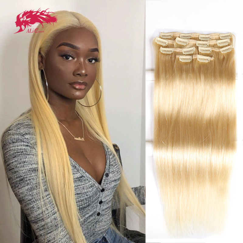 Ali Queen 7Pcs Clip in Hair Ex - Seamless Clip In Hair Extensions Human Hair recension och pris