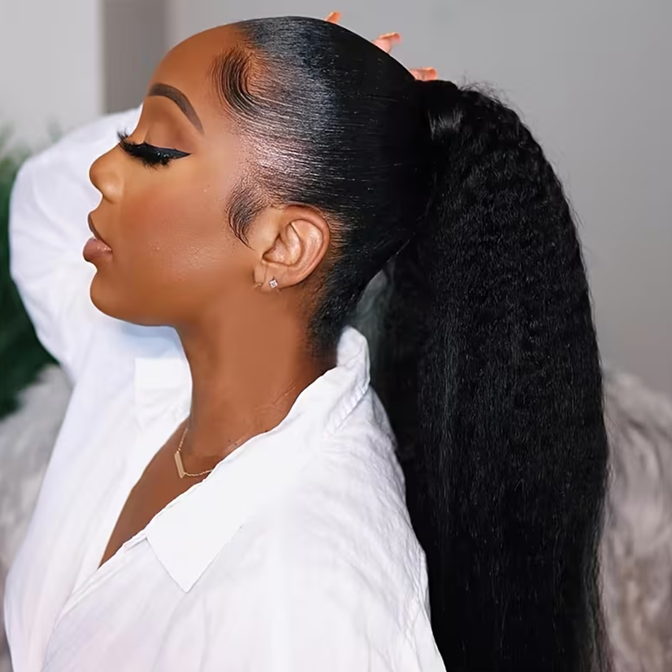 100g Kinky Straight Human Hair - Seamless Clip In Hair Extensions Human Hair recension och pris