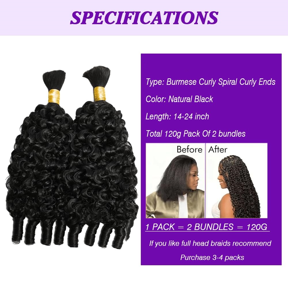 12A Human Braiding Hair for Bo - Water Wave Bulk Human Hair For Braiding recension och pris