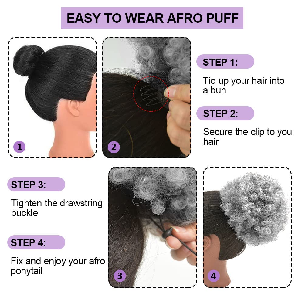 Afro Puff Drawstring Ponytail, - Drawstring Afro Curly Puff Ponytail recension och pris