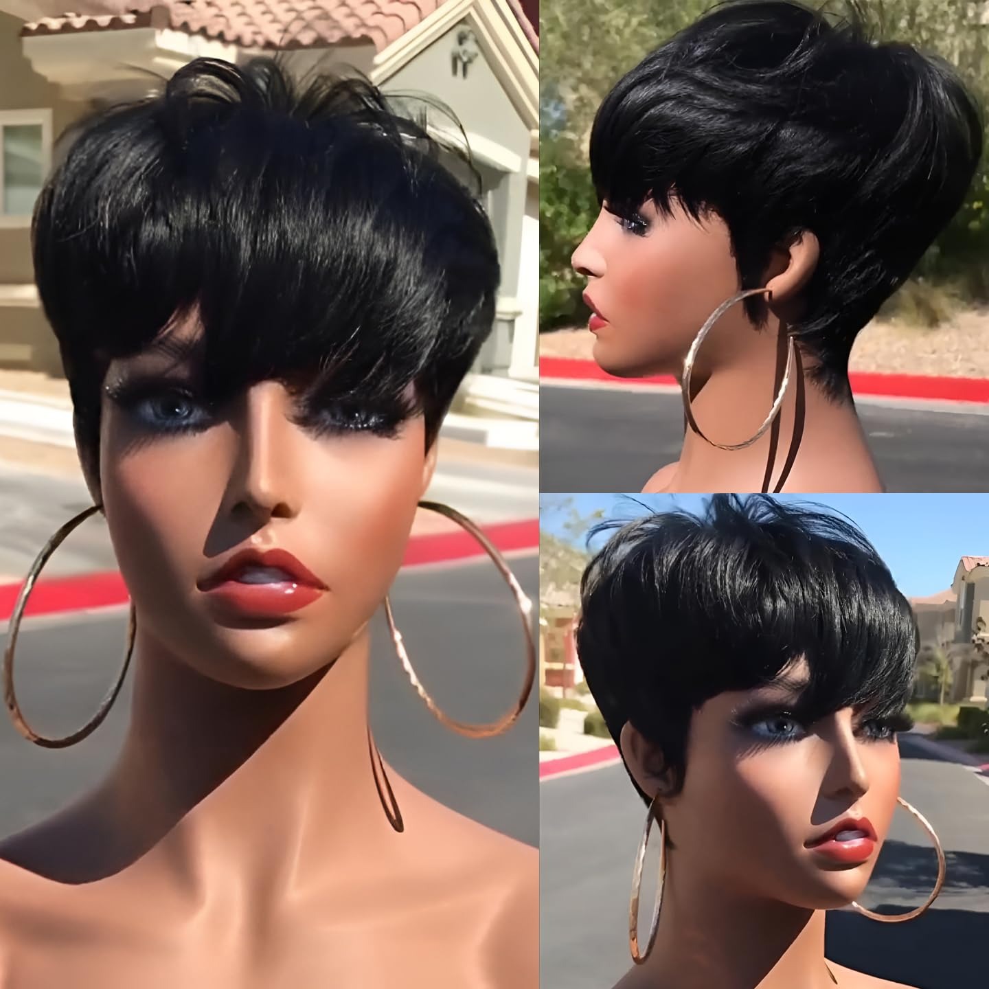 Short Human Hair Wigs Pixie Cu - Short Pixie Cut Wig Human Hair Cheap recension och pris