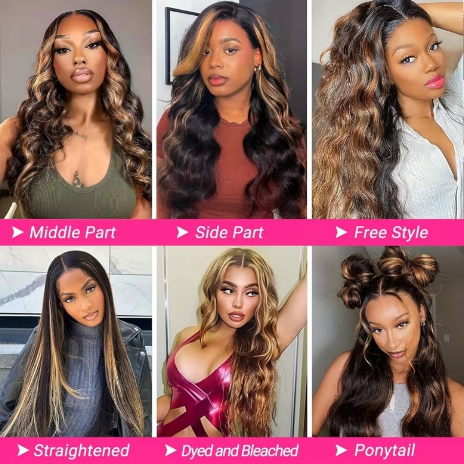 Body Wave Lace Front Wig Highl - Hd Lace Frontal Wig Human Hair Pre Plucked recension och pris