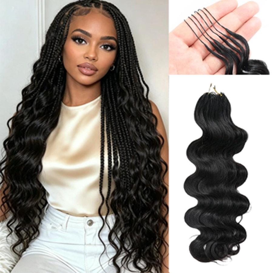 Knotless Pre Separated 100% Hu - Water Wave Bulk Human Hair For Braiding recension och pris