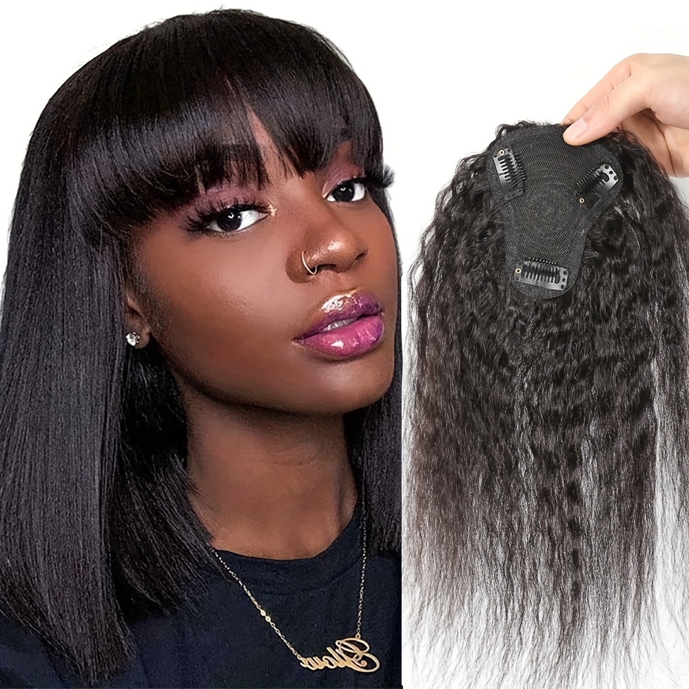 Kinky Straight Topper Hair wit - Hair Clips recension och pris