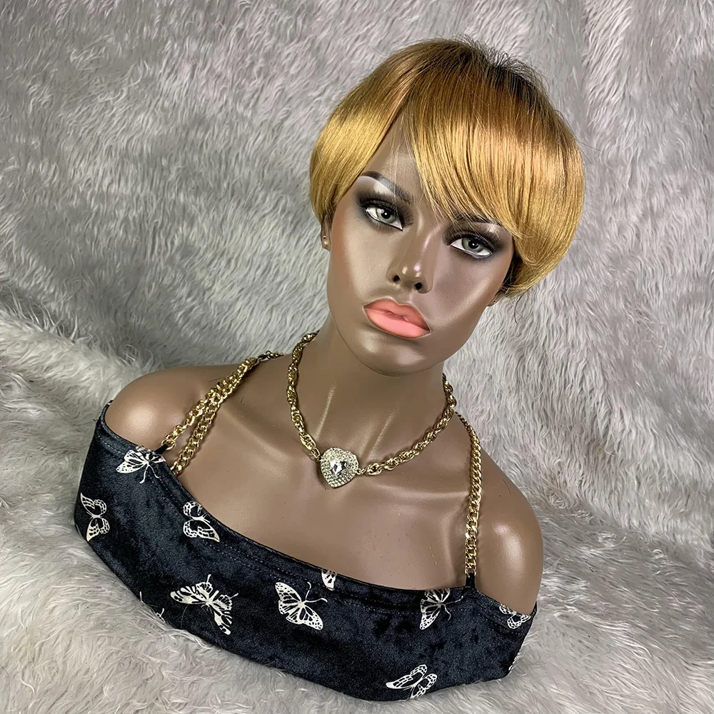 8 Inch Short Remy Hair Wig Bra - Short Pixie Cut Wig Human Hair Cheap recension och pris