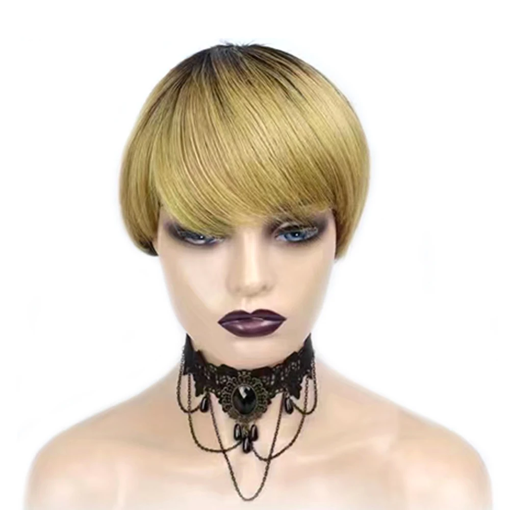 8 Inch Short Remy Hair Wig Bra - Short Pixie Cut Wig Human Hair Cheap recension och pris