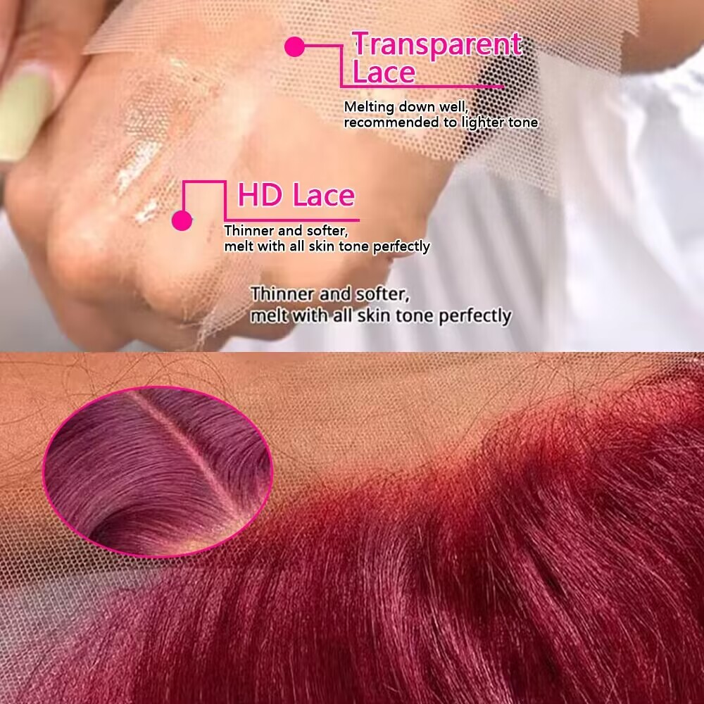 200 Density Burgundy Deep Wave - Human Hair Wigs recension och pris