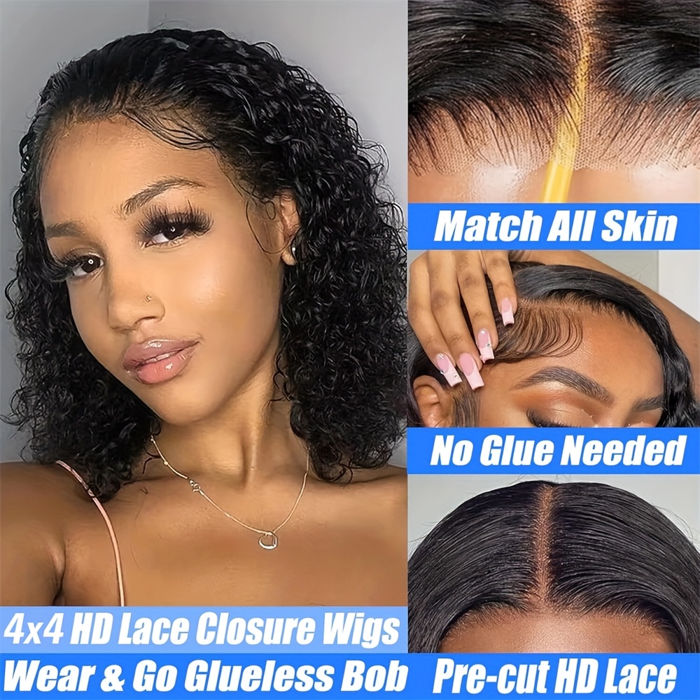 250 Density Water Deep Wave Hu - Pre Parted 13X4 Lace Front Bob Wig recension och pris