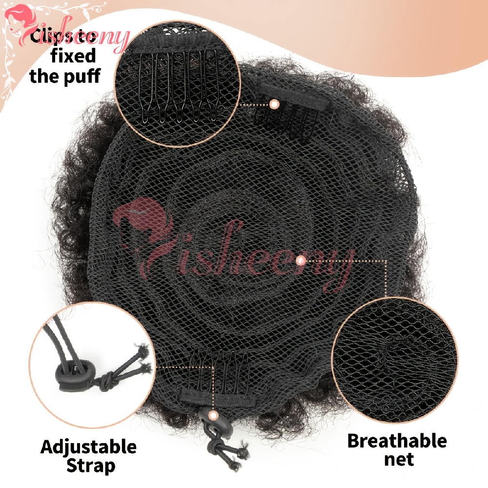 Isheeny Kinky Curly Afro Puff  - Drawstring Afro Curly Puff Ponytail recension och pris